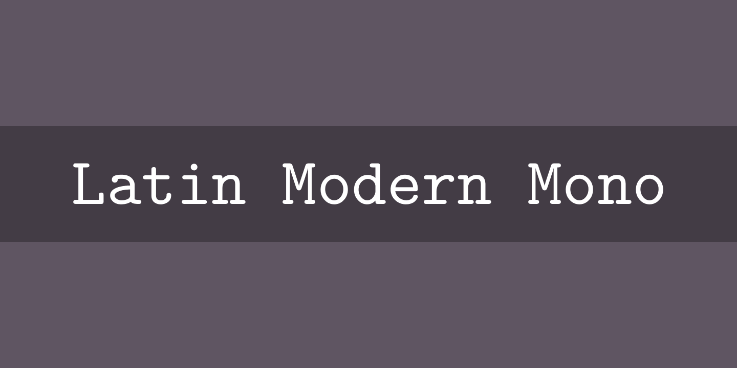 Latin Modern Mono